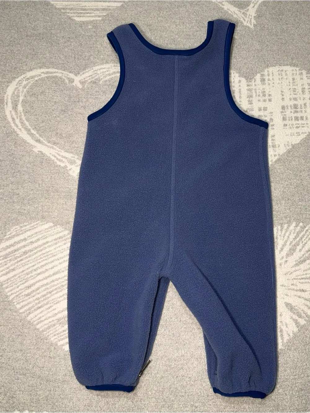 Vintage Baby Synchilla Patagonia Blue Fleece Overalls Size 3-6 months